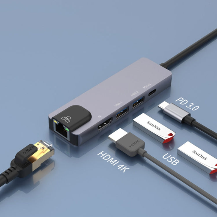 Onten OTN-UC920S Estación de acoplamiento HUB multifuncional portátil USB-C / Type-C, OTN-UC920S