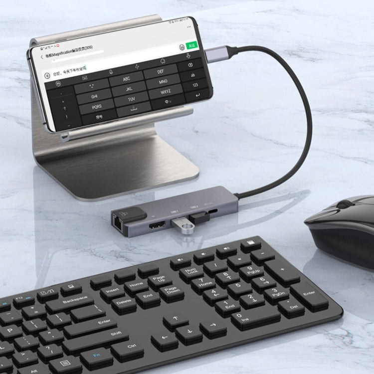 Onten OTN-UC920S Estación de acoplamiento HUB multifuncional portátil USB-C / Type-C, OTN-UC920S