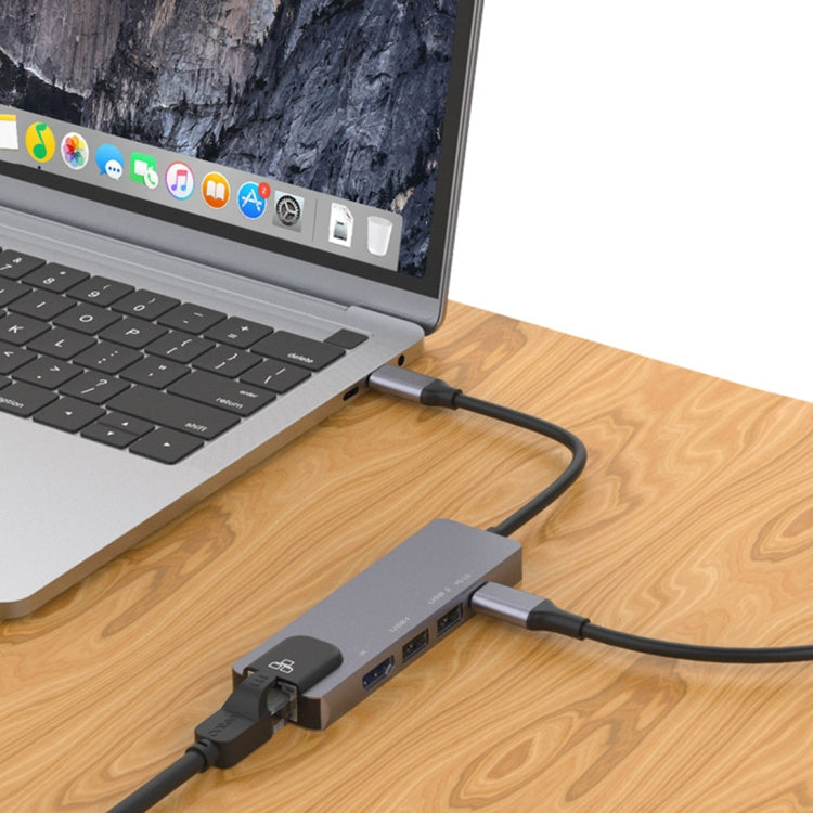 Onten OTN-UC920S Estación de acoplamiento HUB multifuncional portátil USB-C / Type-C, OTN-UC920S