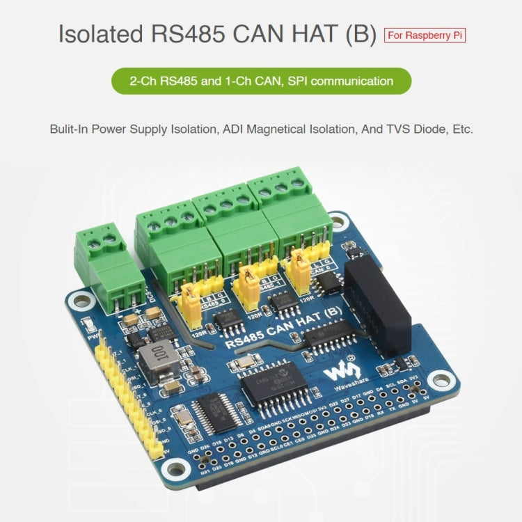 Waveshare RS485 aislado puede sombrero para Raspberry Pi