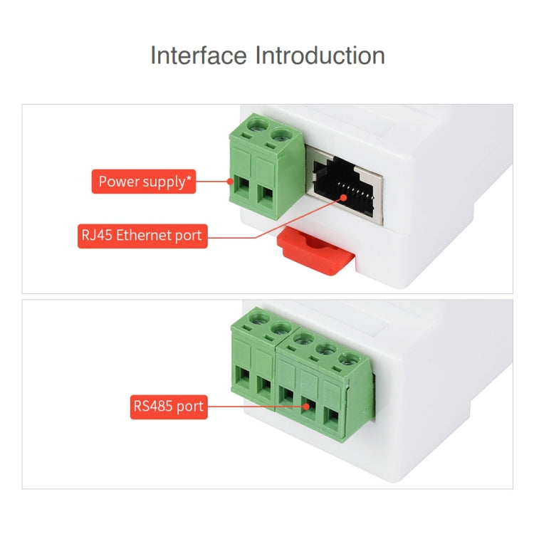 Servidor serie Waveshare Din Rail RS485 a RJ45 con función POE, 23273