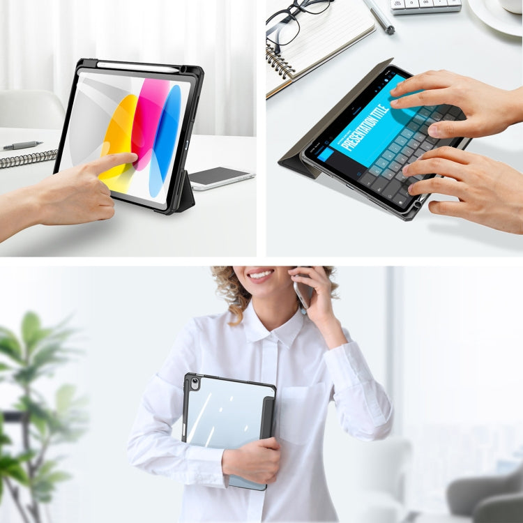 DUX DUCIS TOBY Series Estuche para tableta inteligente de cuero antideslizante, For iPad 10th Gen 10.9 2022