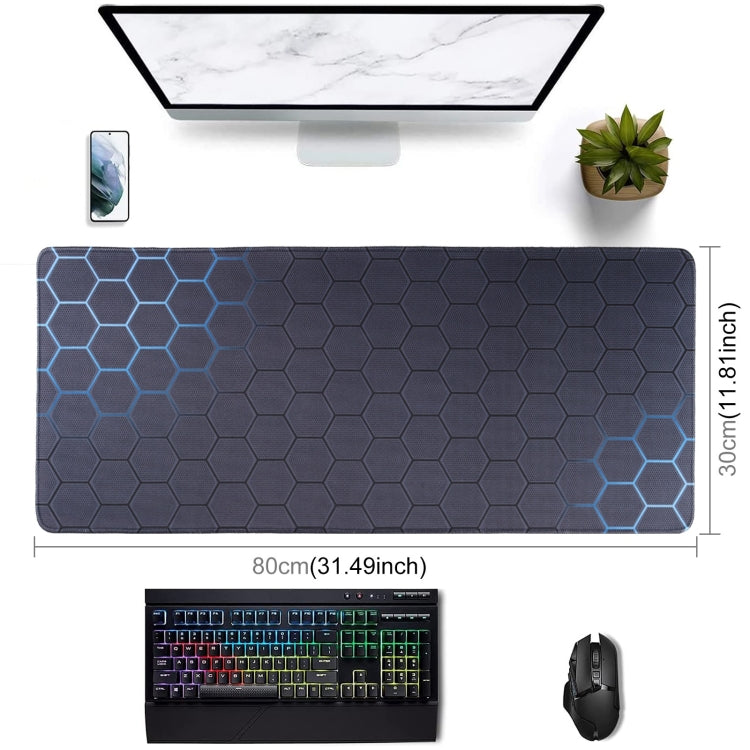 Alfombrilla de teclado antideslizante para juego de superficie de tela de goma, 80 x 30 x 0.2cm, 90 x 40 x 0.2cm