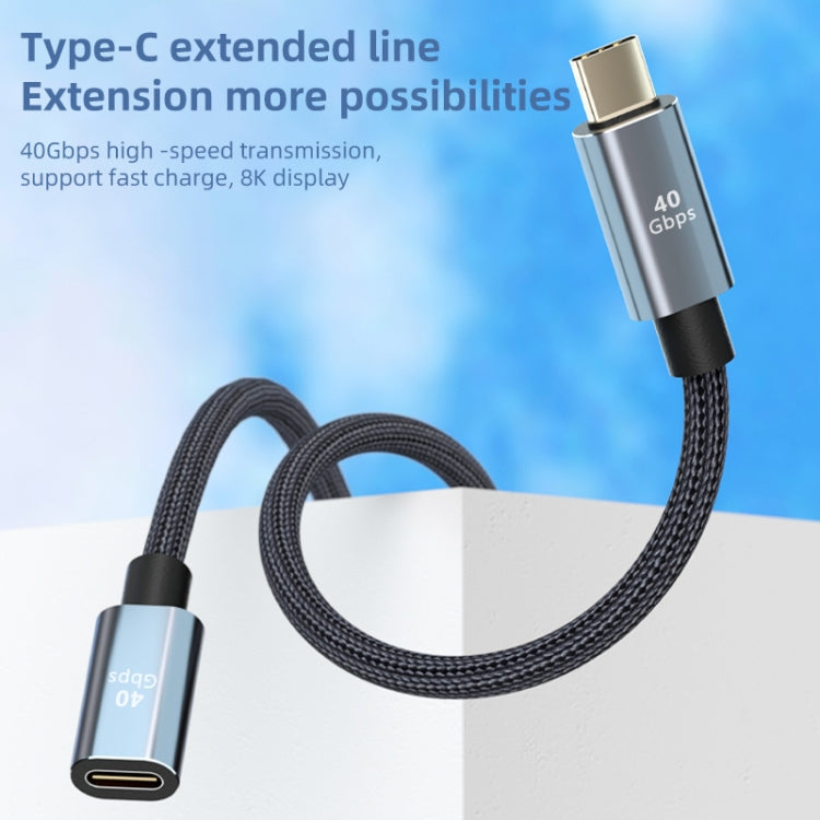 Cable de extensión USB4.0 40Gbps tipo C macho a hembra, 0.3m, 0.5m, 0.8m, 1m