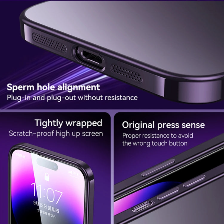 SULADA Estuche para teléfono de TPU esmerilado con galvanoplastia todo incluido, For iPhone 14, For iPhone 14 Plus, For iPhone 14 Pro, For iPhone 14 Pro Max
