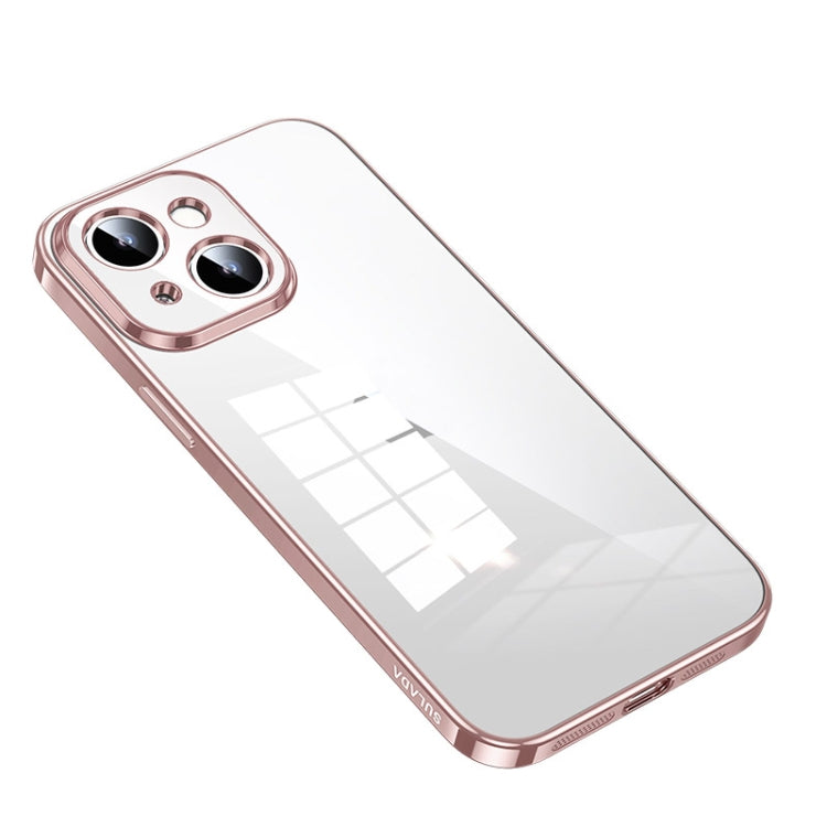 SULADA Shine Through Series Plating TPU Funda protectora transparente para teléfono, For iPhone 14, For iPhone 14 Plus, For iPhone 14 Pro, For iPhone 14 Pro Max
