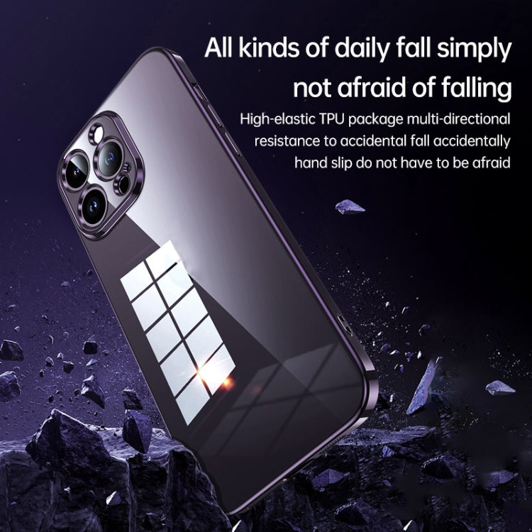 SULADA Shine Through Series Plating TPU Funda protectora transparente para teléfono, For iPhone 14, For iPhone 14 Plus, For iPhone 14 Pro, For iPhone 14 Pro Max