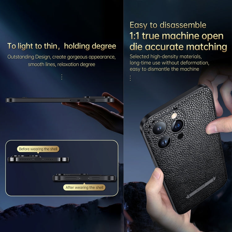 Estuche para teléfono con cubierta trasera de cuero con soporte invisible SULADA, For iPhone 14, For iPhone 14 Plus, For iPhone 14 Pro, For iPhone 14 Pro Max, For iPhone 13, For iPhone 13 Pro, For iPhone 13 Pro Max