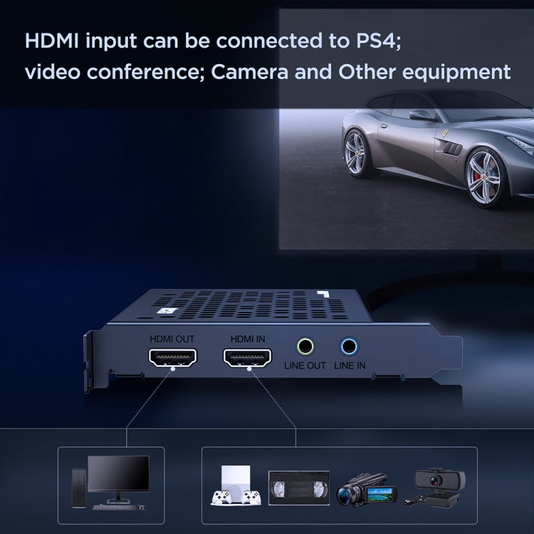 Tarjeta en vivo de captura de conferencia de videojuegos EZCAP 324B 4K HD, 324B