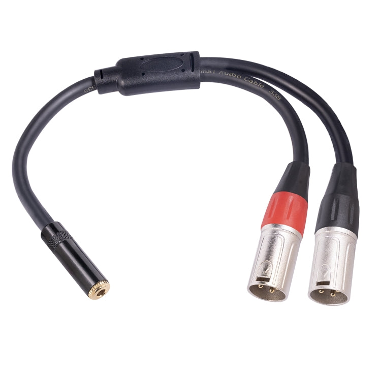 TC227YXK402-03 Cable de audio macho de 3,5 mm hembra a doble XLR de 3 pines, longitud: 30 cm, 3.5mm F to 2 x XLR M