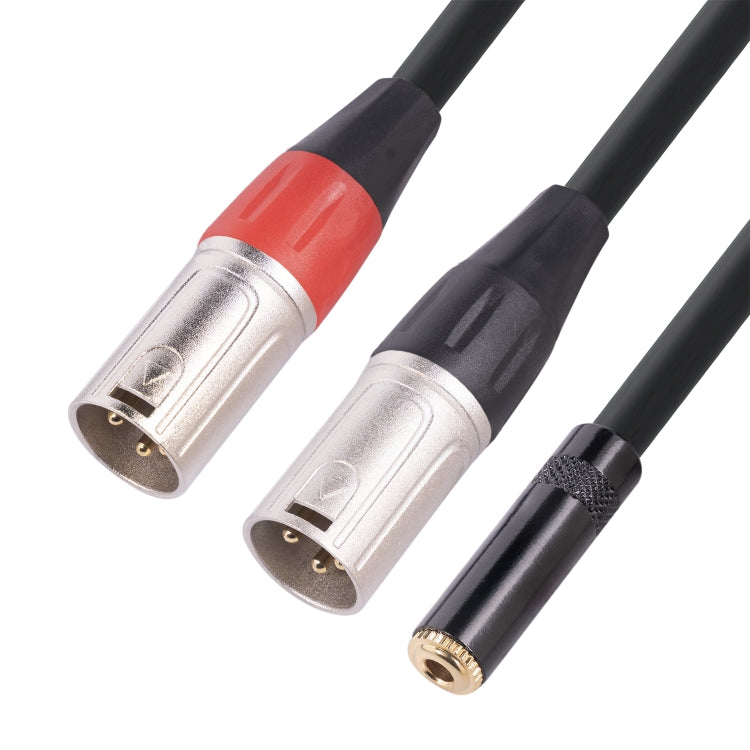 TC227YXK402-03 Cable de audio macho de 3,5 mm hembra a doble XLR de 3 pines, longitud: 30 cm, 3.5mm F to 2 x XLR M
