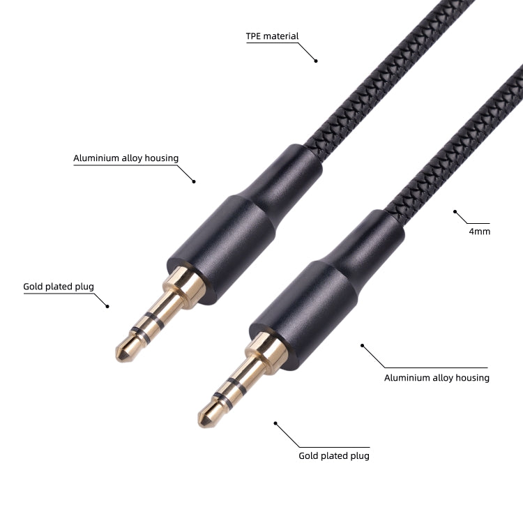 2130 Cable de audio macho de 3,5 mm a macho de 3,5 mm, longitud: 1 m, 3.5mm M to M(Black), 3.5mm M to M(Red)