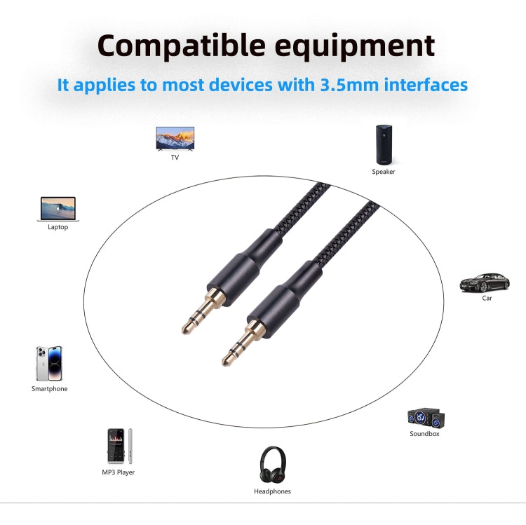 2130 Cable de audio macho de 3,5 mm a macho de 3,5 mm, longitud: 1 m, 3.5mm M to M(Black), 3.5mm M to M(Red)