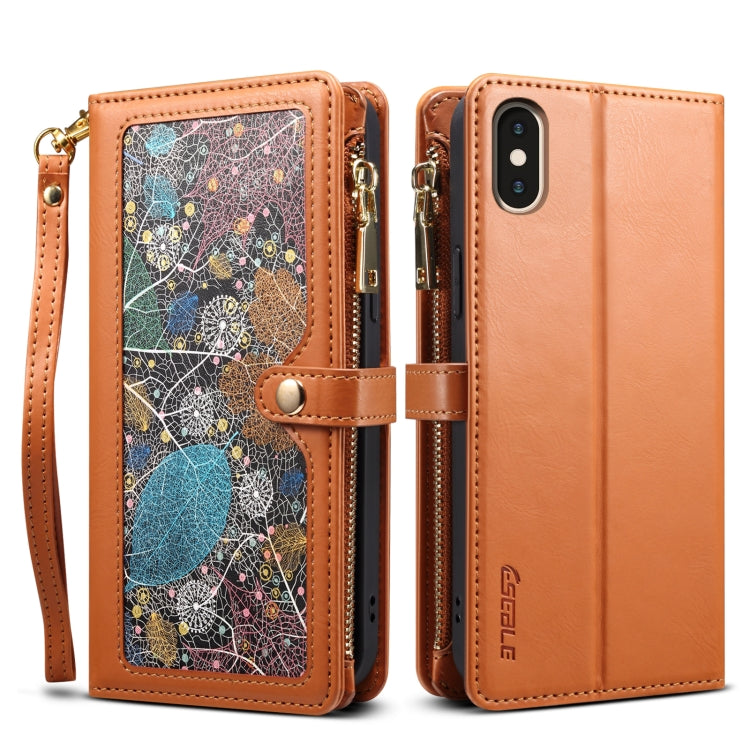 ESEBLE Star Series Lanyard Zipper Wallet RFID Estuche de cuero, For iPhone XR, For iPhone 8 Plus / 7 Plus, For iPhone 6s / 6, For iPhone 6s Plus / 6 Plus