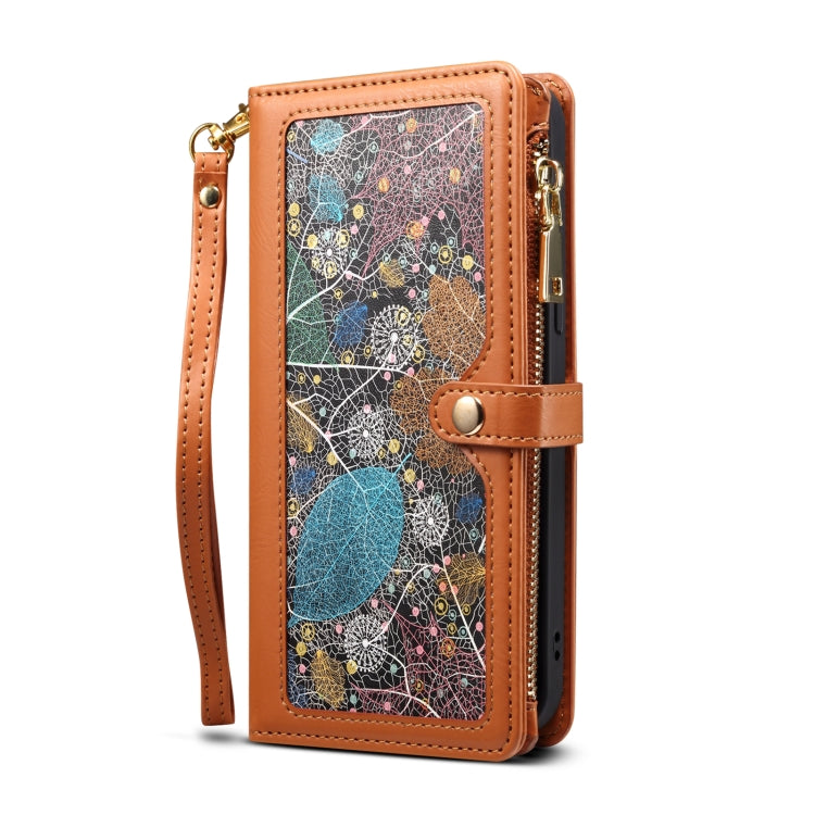 ESEBLE Star Series Lanyard Zipper Wallet RFID Estuche de cuero, For iPhone XR, For iPhone 8 Plus / 7 Plus, For iPhone 6s / 6, For iPhone 6s Plus / 6 Plus