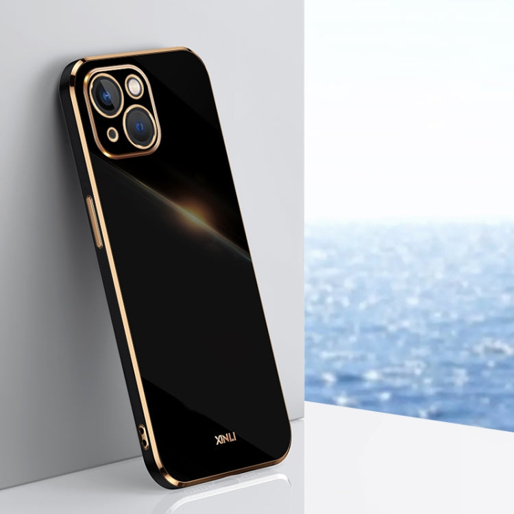 XINLI Straight 6D Plating Gold Edge TPU Estuche a prueba de golpes, For iPhone 14, For iPhone 14 Plus, For iPhone 14 Pro, For iPhone 14 Pro Max, For iPhone 13, For iPhone 13 mini