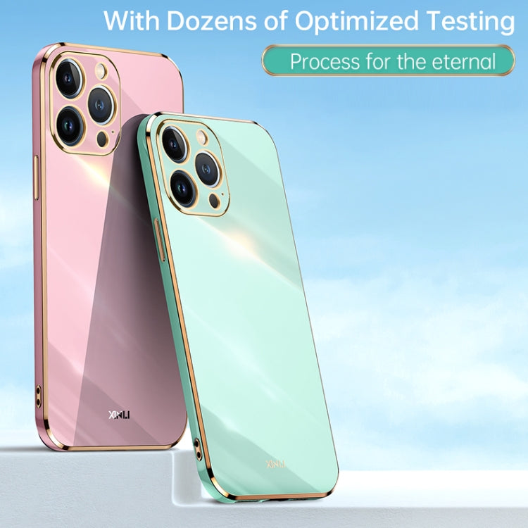 XINLI Straight 6D Plating Gold Edge TPU Estuche a prueba de golpes, For iPhone 13 Pro, For iPhone 13 Pro Max