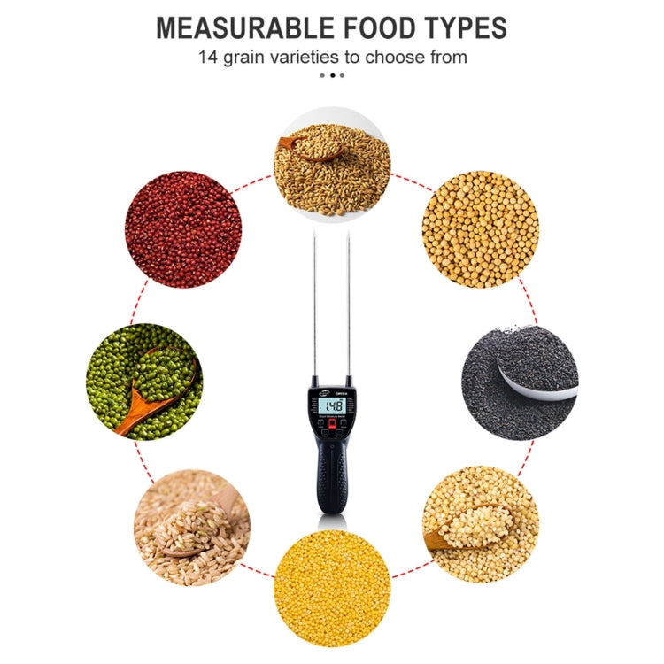 Medidor de humedad de grano BENETECH GM650A, batería no incluida, 30cm