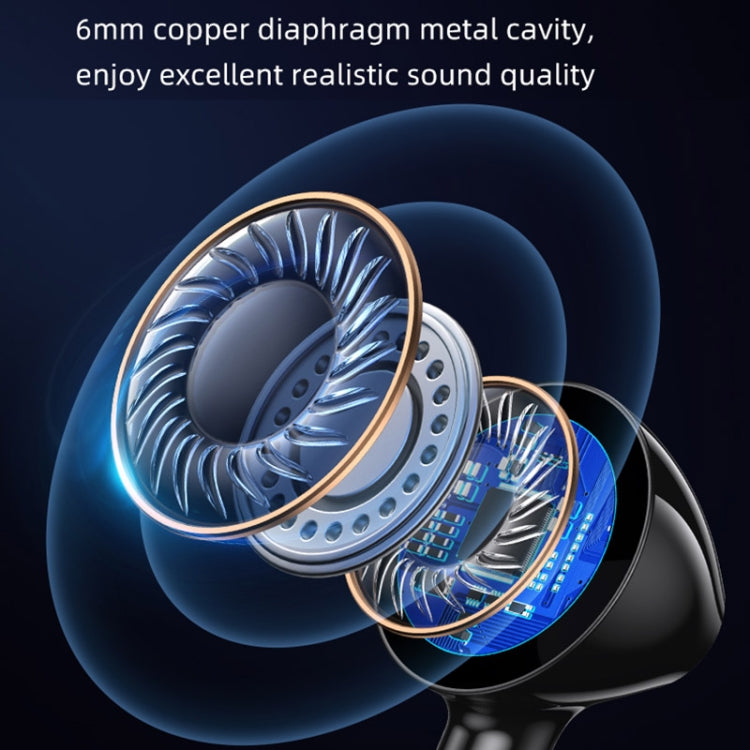 USAMS US-SJ594 EP-47 Auricular intrauditivo con cable de 3,5 mm, longitud: 1,2 m, EP-47 (Black), EP-47 (White)