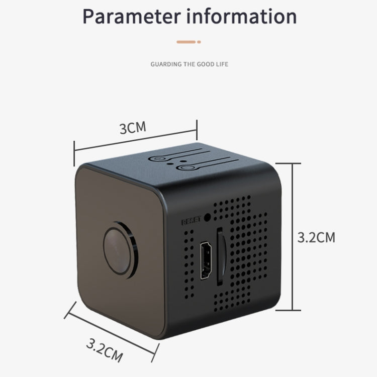 X1 1080P Small Cube Mini HD Cámara WiFi, compatible con visión nocturna infrarroja y detección de movimiento, X1