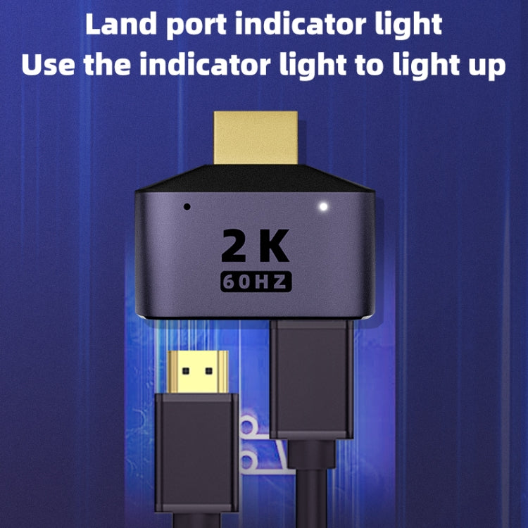 Adaptador HDMI 2 en 1 2K 60Hz con luces indicadoras
