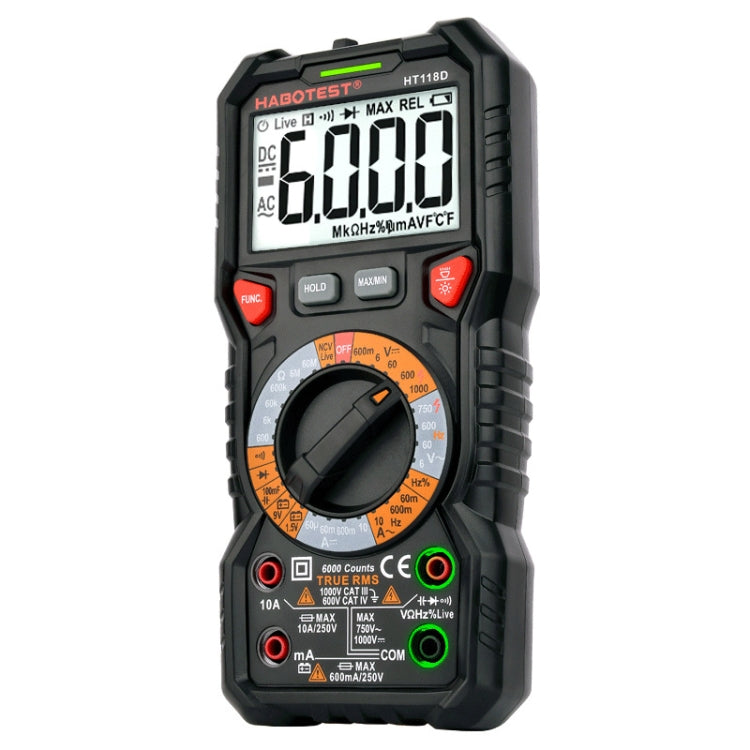 Multímetro digital manual portátil de alta precisión HABOTEST HT118D, HT118D