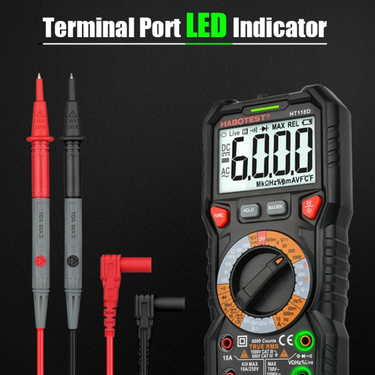 Multímetro digital manual portátil de alta precisión HABOTEST HT118D, HT118D