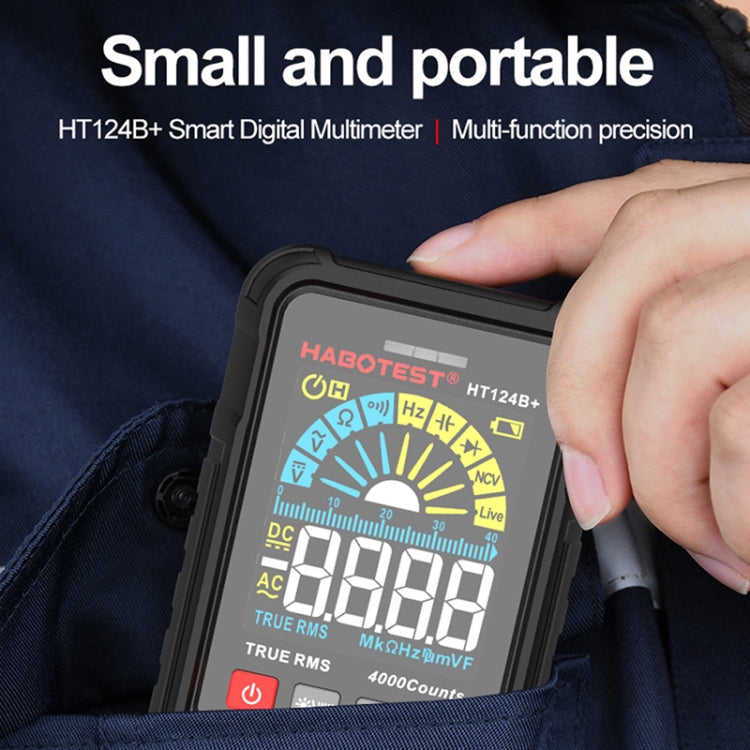 Mini multímetro de alta precisión con pantalla digital HABOTEST, HT124A, HT124A+, HT124B, HT124B+