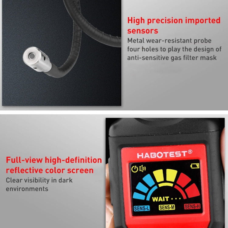 HABOTEST HT601A Detector de gas combustible Modelo de mil baterías, HT601A
