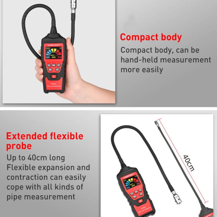 HABOTEST HT601A Detector de gas combustible Modelo de mil baterías, HT601A