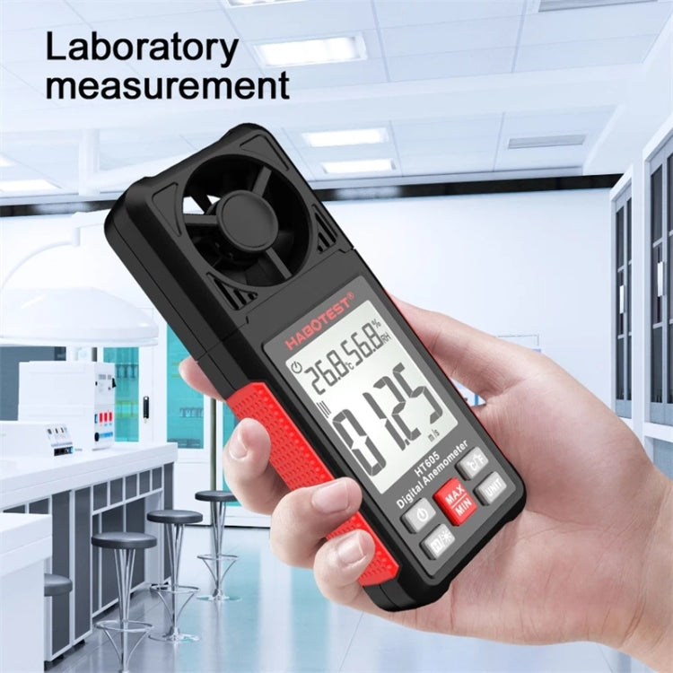 HABOTEST HT605 Probador de velocidad del viento portátil con pantalla digital inteligente, HT605