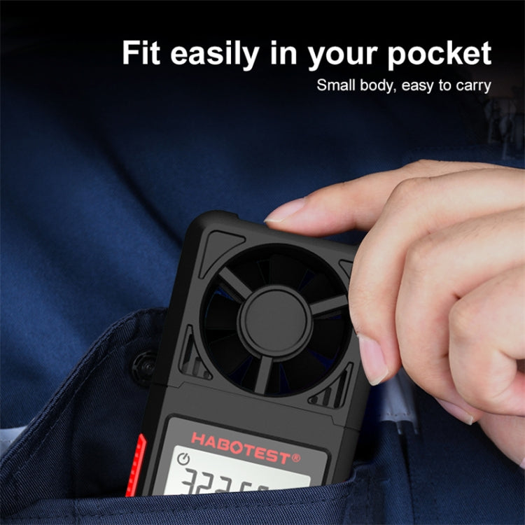 HABOTEST HT605 Probador de velocidad del viento portátil con pantalla digital inteligente, HT605