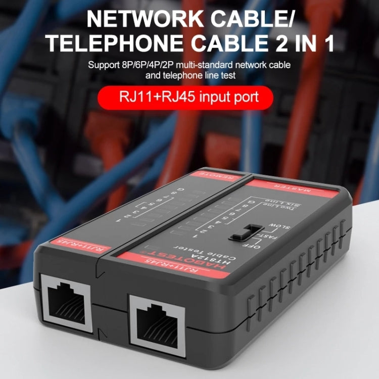 HABOTEST HT812A 2 en 1 Probador de línea de red de línea telefónica, HT812A
