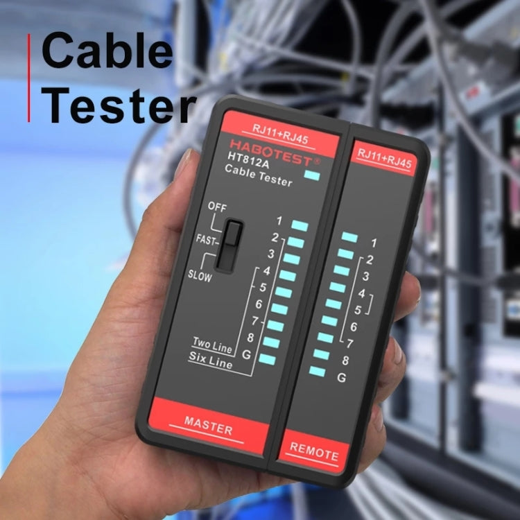 HABOTEST HT812A 2 en 1 Probador de línea de red de línea telefónica, HT812A