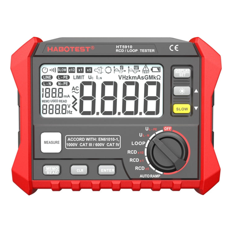 HABOTEST HT5910 Probador de resistencia de bucle y interruptor de fuga, HT5910