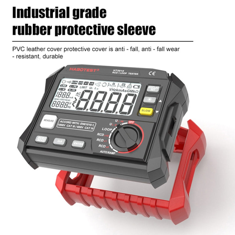 HABOTEST HT5910 Probador de resistencia de bucle y interruptor de fuga, HT5910
