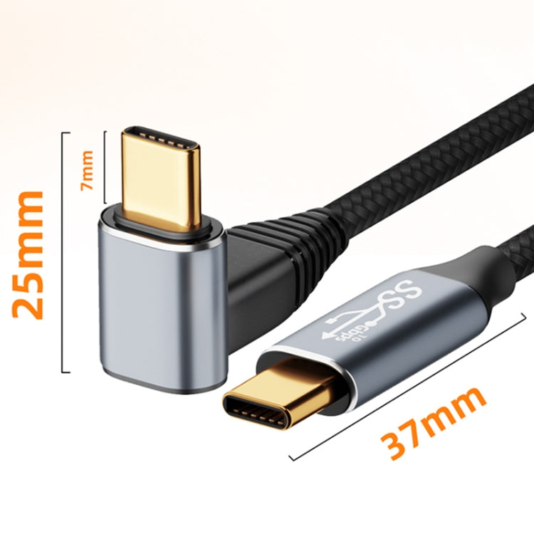 Para Steam Deck Gen2 100W USB-C/Tipo-C macho a USB-C/Tipo-C macho Cable de datos curvo estéreo, 0.5m, 1m, 1.5m, 2m, 3m