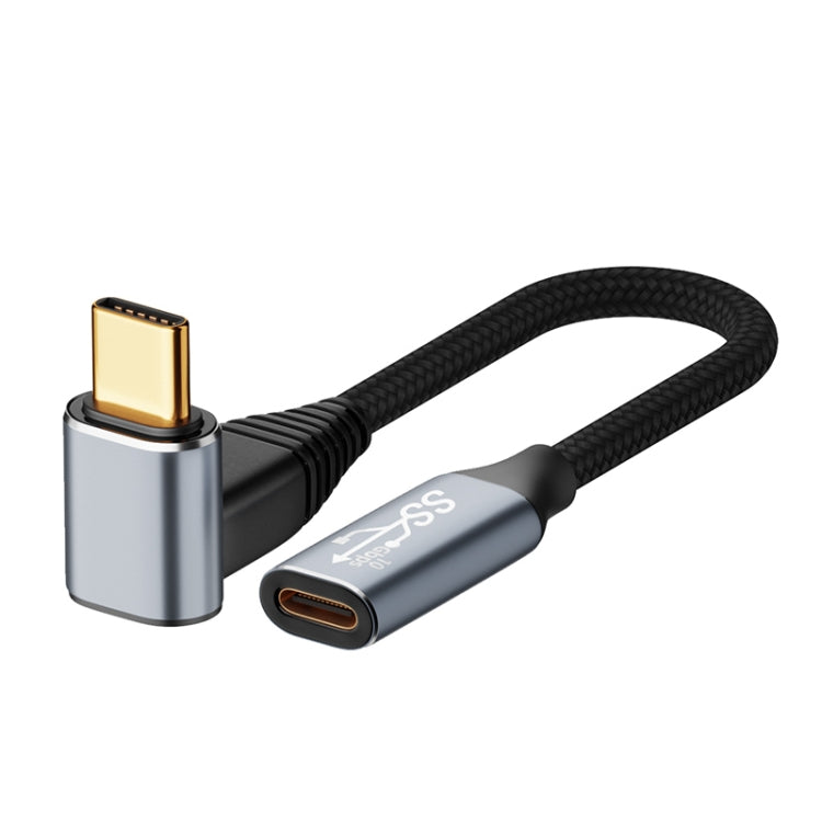 Para Steam Deck Gen 100W USB-C/Type-C Macho a USB-C/Type-C Cable de extensión curvo estéreo hembra, 0.5m, 1m, 1.5m, 2m, 3m