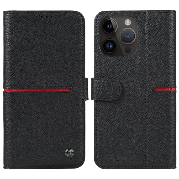 GEBEI Estuche para teléfono de cuero con tapa horizontal de grano superior, For iPhone 14 Pro Max, For iPhone 14 Pro, For iPhone 14, For iPhone 14 Plus