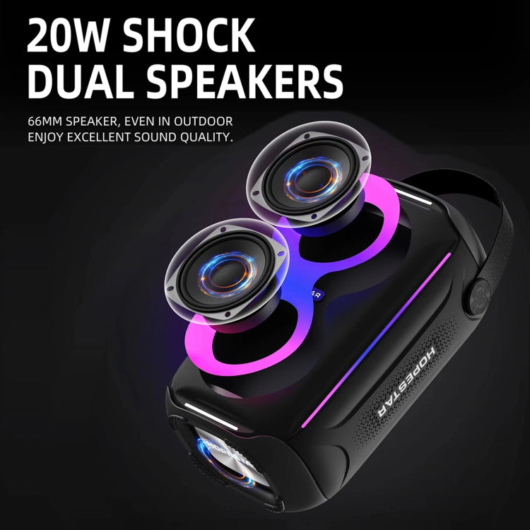 HOPESTAR Party200 mini Altavoz Bluetooth de luz RGB de pulso de tono portátil, Party200 mini