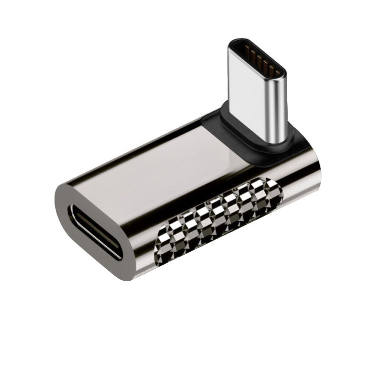Adaptador de aleación de zinc de 100 W tipo C macho a tipo C hembra de 20 Gbps, Type-C Male to Type-C Female Side Bend, Type-C Male to Type-C Female Vertical Angle, Type-C Male to Type-C Female Medium Bend, Type-C Male to Type-C Female Straight