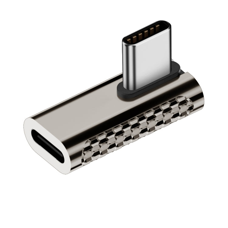 Adaptador de aleación de zinc de 100 W tipo C macho a tipo C hembra de 20 Gbps, Type-C Male to Type-C Female Side Bend, Type-C Male to Type-C Female Vertical Angle, Type-C Male to Type-C Female Medium Bend, Type-C Male to Type-C Female Straight