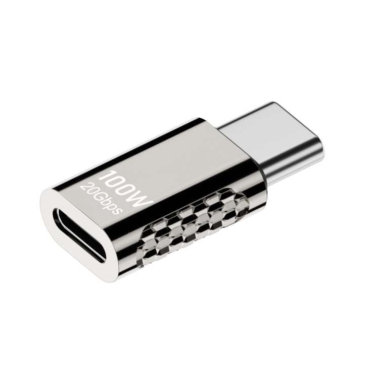 Adaptador de aleación de zinc de 100 W tipo C macho a tipo C hembra de 20 Gbps, Type-C Male to Type-C Female Side Bend, Type-C Male to Type-C Female Vertical Angle, Type-C Male to Type-C Female Medium Bend, Type-C Male to Type-C Female Straight