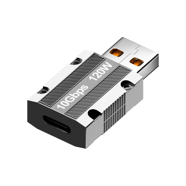 Adaptador recto de aleación de zinc macho de 120 W tipo C hembra a USB 3.0 macho, Type-C Female to USB 3.0 Male Straight