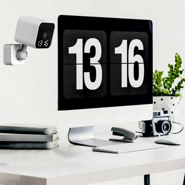 DP27 1080P Clock Plug Card Cámara WiFi, compatible con intercomunicador de voz bidireccional y monitoreo móvil, US Plug, EU Plug