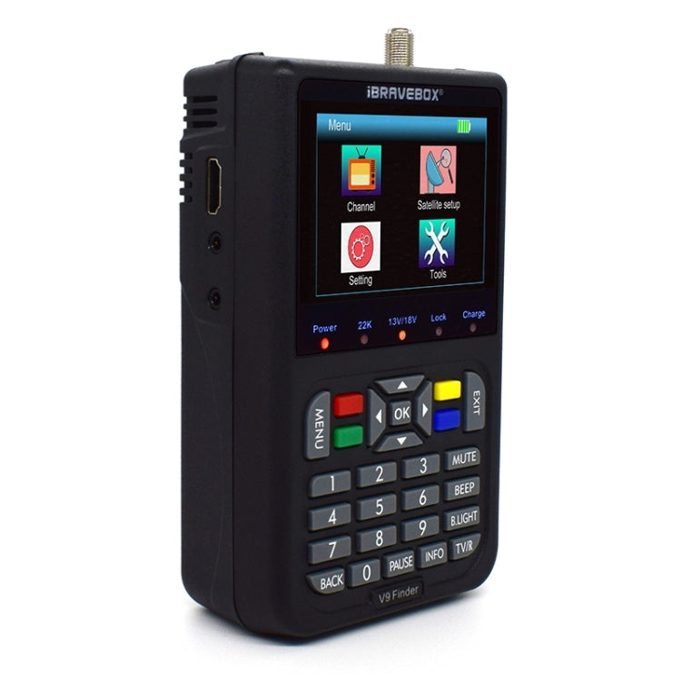 iBRAVEBOX V9 Finder Medidor de buscador de señal de satélite digital, EU Plug, AU Plug, UK Plug