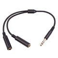3718 Cable de audio estéreo TRS 1/4 macho a hembra dual de 6,35 mm, longitud: 30 cm, 6.35mm M to 2 x F 30cm