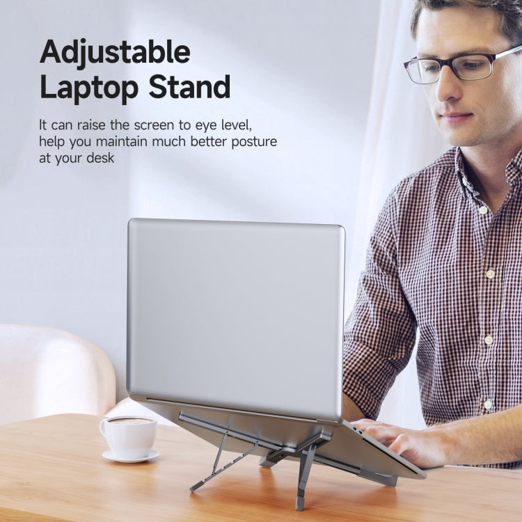 DUX DUCIS Soporte plegable para portátil de aluminio en forma de X, Laptop Stand