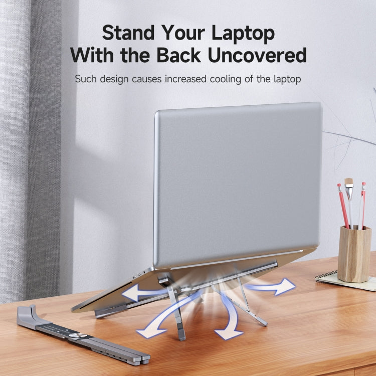 DUX DUCIS Soporte plegable para portátil de aluminio en forma de X, Laptop Stand