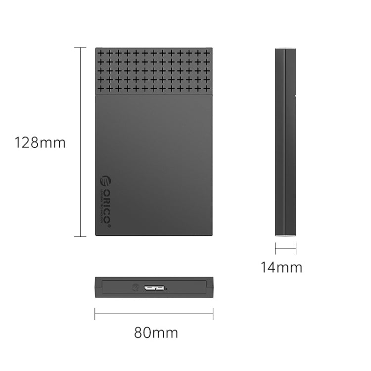 ORICO ORICO-2526U3-V1 Caja de almacenamiento externo para disco duro USB 3.0 Micro-B de 2,5 pulgadas, Micro-B